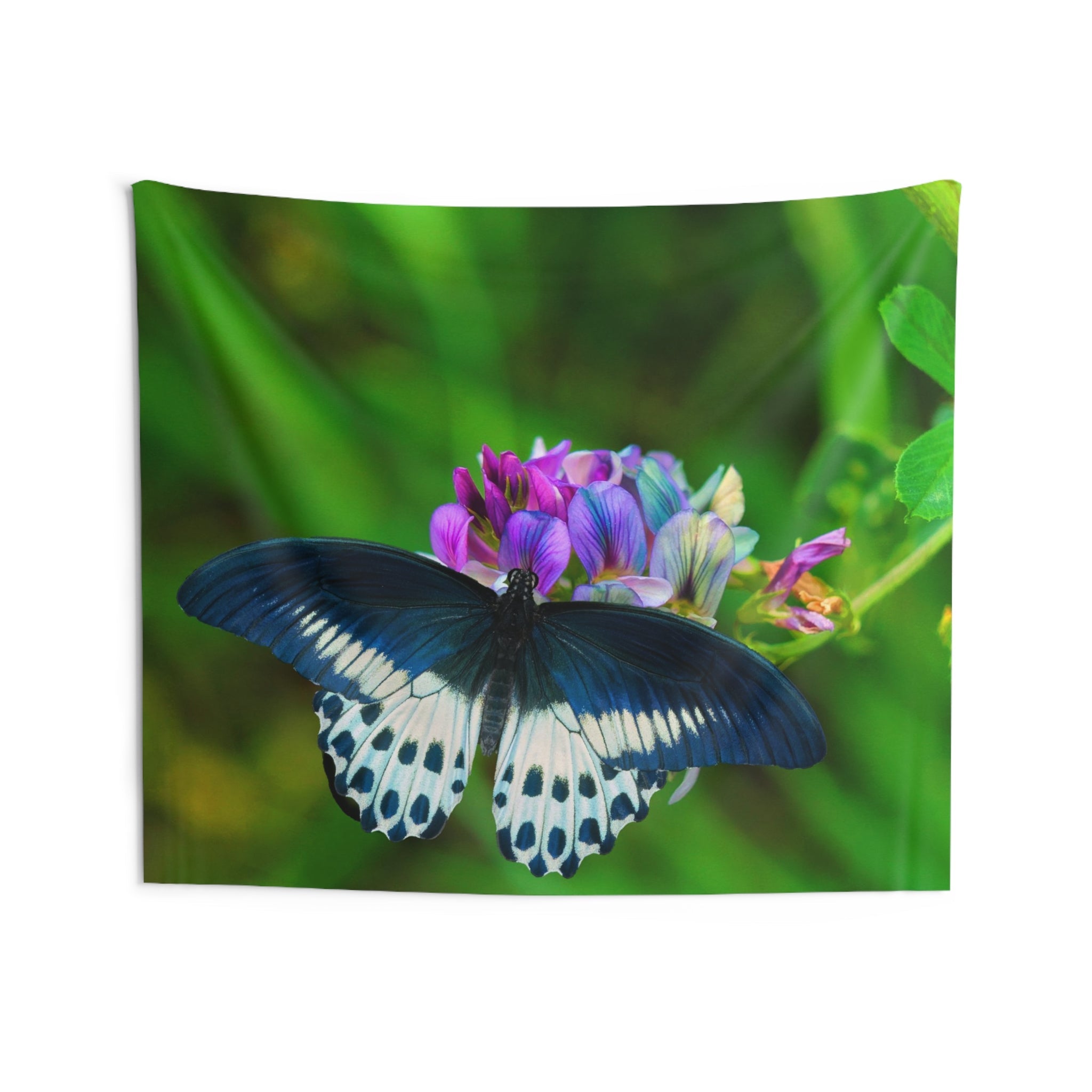 Butterfly On Flower Tapestry-3