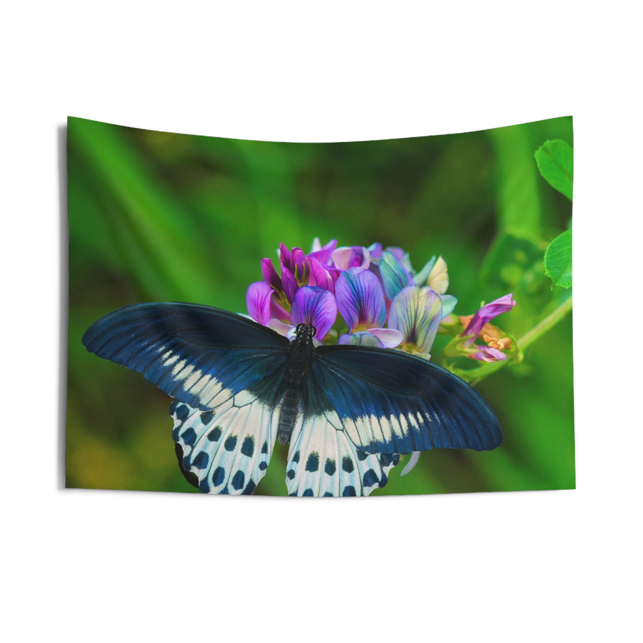 Butterfly On Flower Tapestry-2