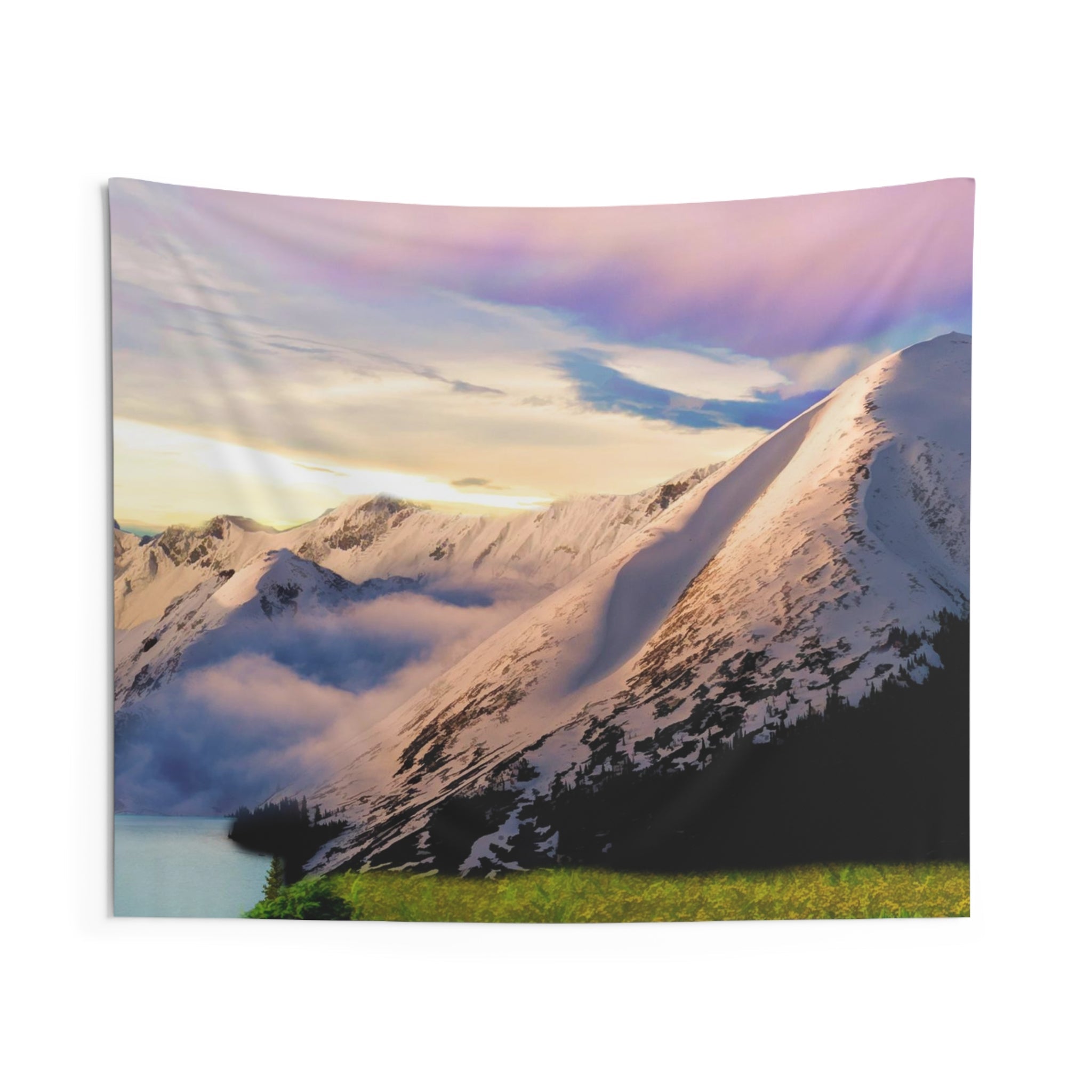Mountains Snow Tapestry-0