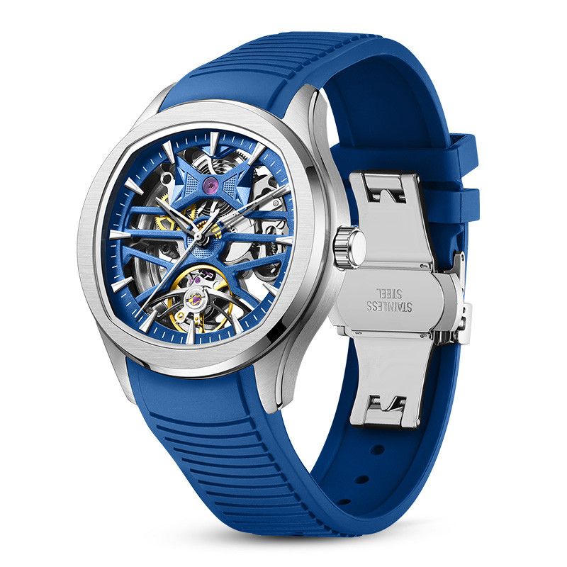 MEGIR Fashion Sport Watches for Men Skeleton Dial Automatic Mechanical Movement Wristwatch Waterproof Clock Reloj Hombre 9204-5-12