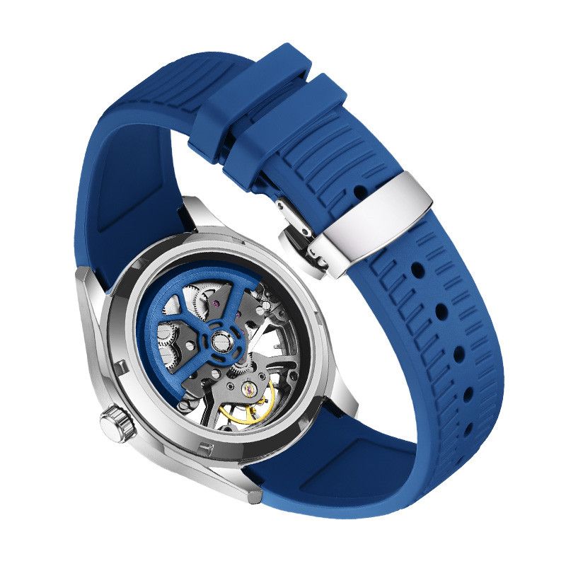 MEGIR Fashion Sport Watches for Men Skeleton Dial Automatic Mechanical Movement Wristwatch Waterproof Clock Reloj Hombre 9204-5-18