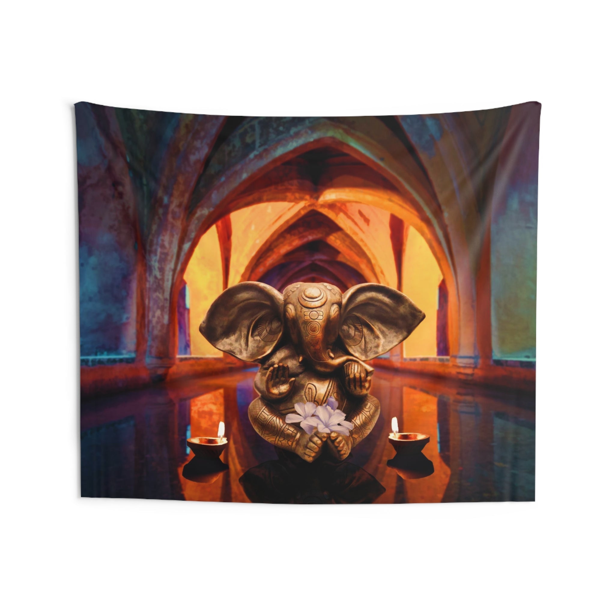 Golden Ganesha Tapestry-3