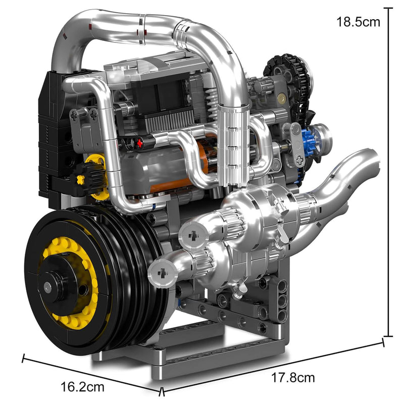 Motorised Swedish 2025 Hypercar Engine 738Pcs-4