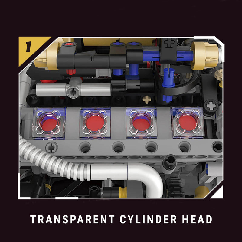 V8 Rear Supercar Powertrain 1393Pcs-3