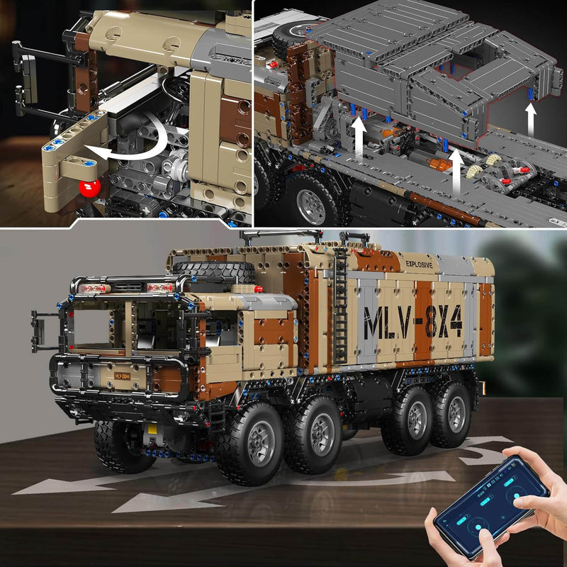 Desert Camo Missile Launcher Truck 3593Pcs-2