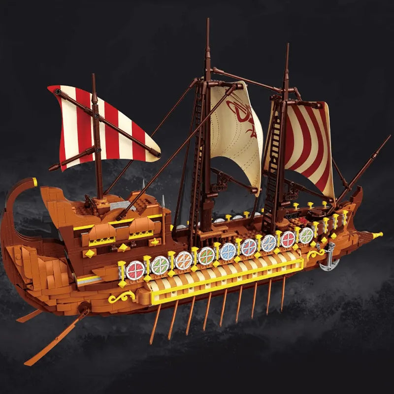 Ancient Viking Warship 2072pcs-1