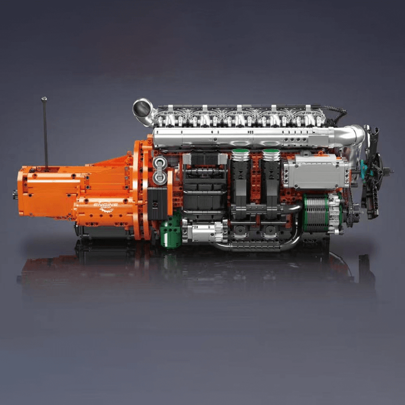 Ultimate Inline-6 Truck Engine Model Kit 3235pcs-2