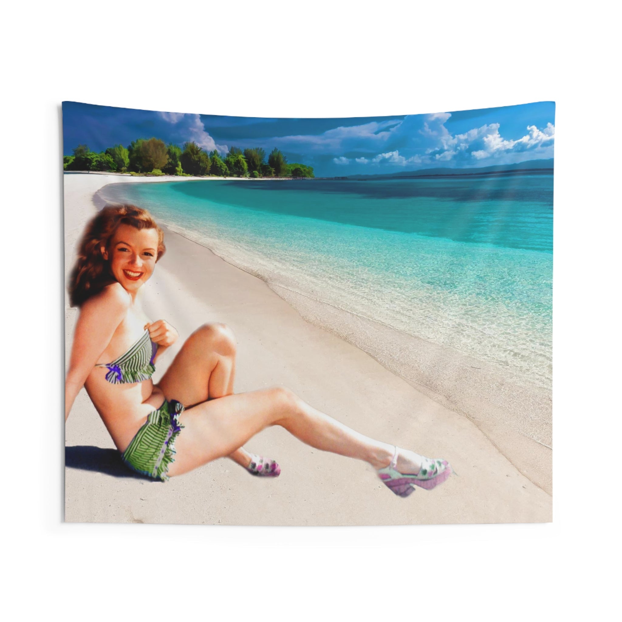 Marilyn Sea Beach Tapestry-0