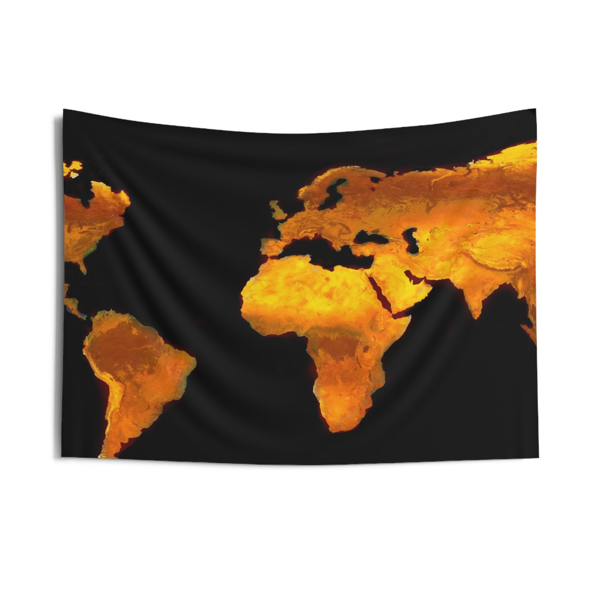 Orange Worldmap Tapestry-2