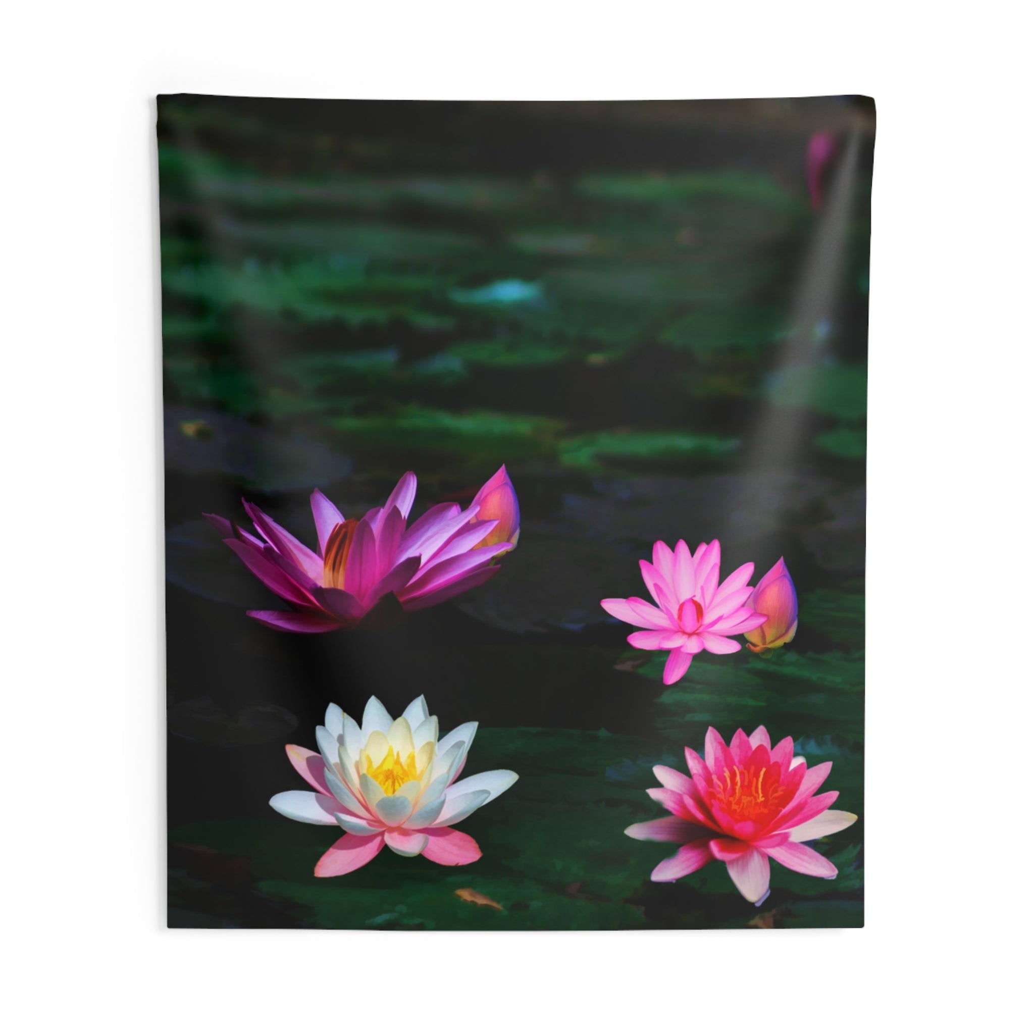 Pink Lily Flower Tapestry-3
