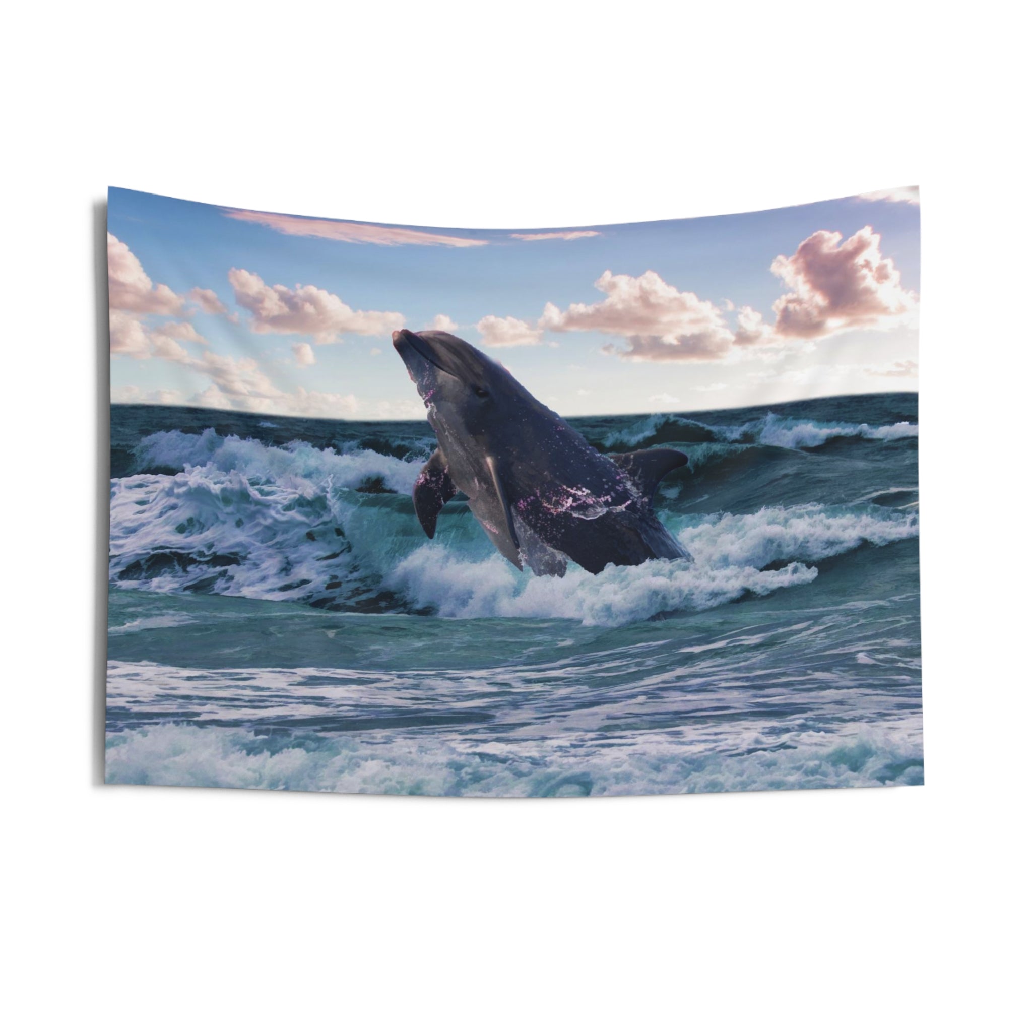 Grey Dolphin Tapestry-2