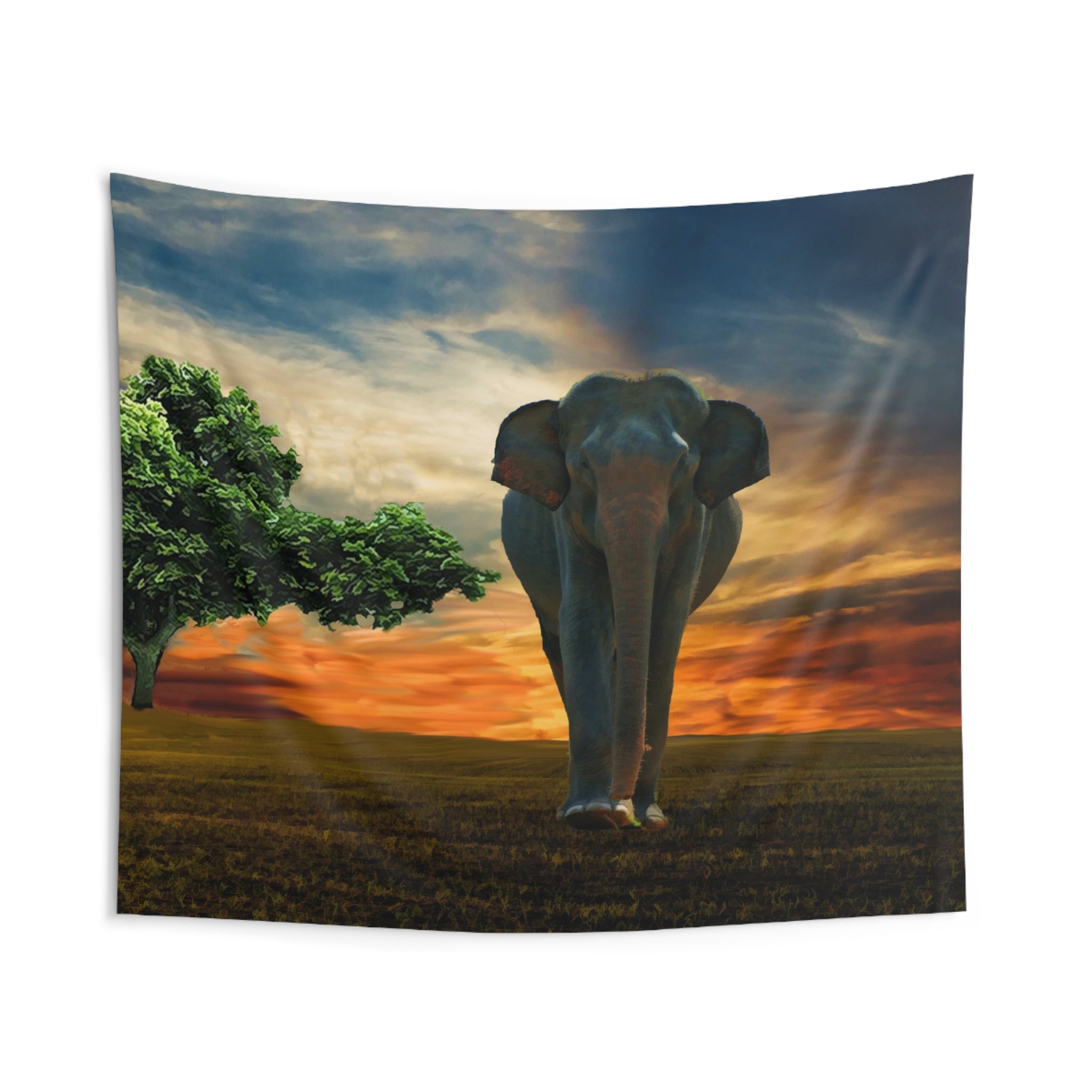 Elephant & Tree Tapestry-0