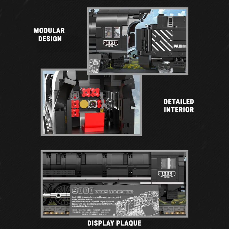 9000-Class Steam Locomotive 1545Pcs-4