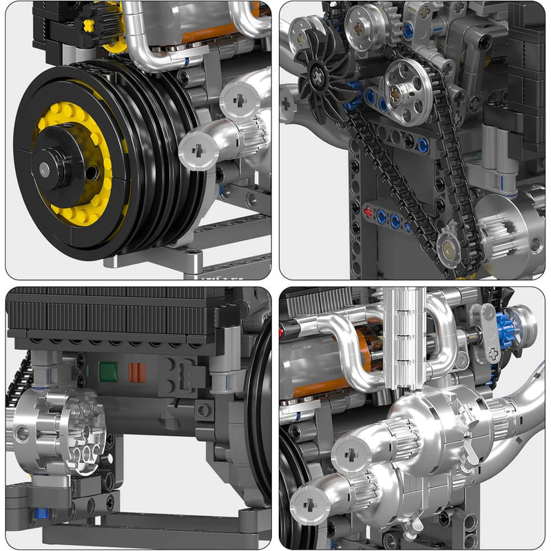 Motorised Swedish 2025 Hypercar Engine 738Pcs-3