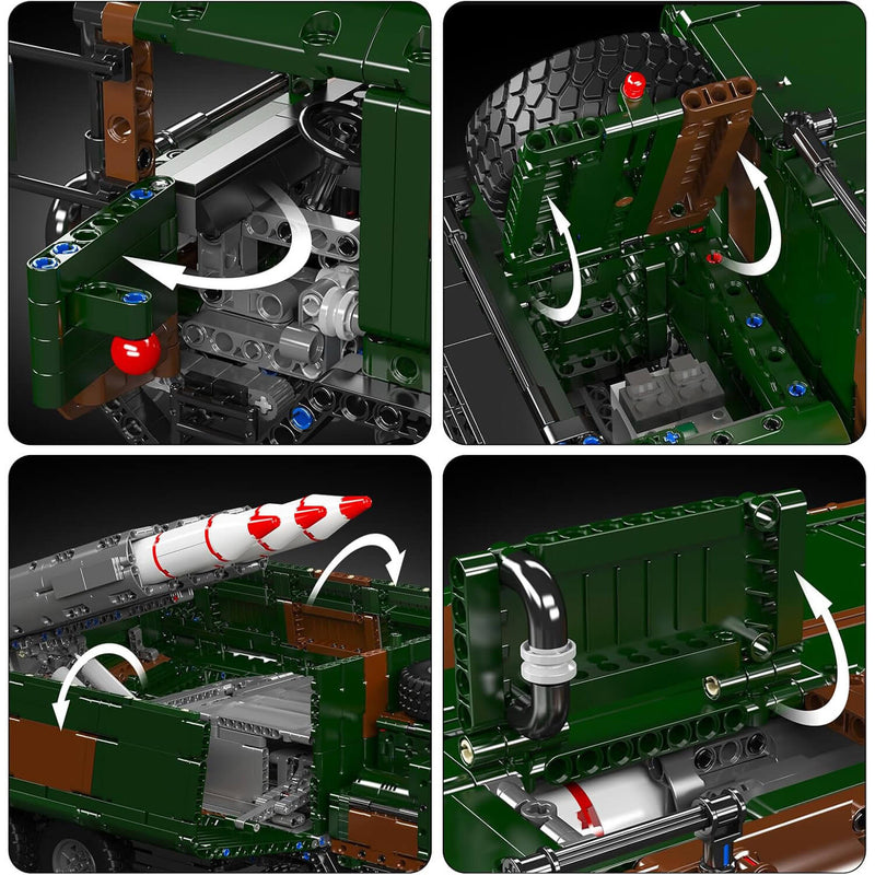 Remote-Controlled Missile Launcher Truck 3593Pcs-3