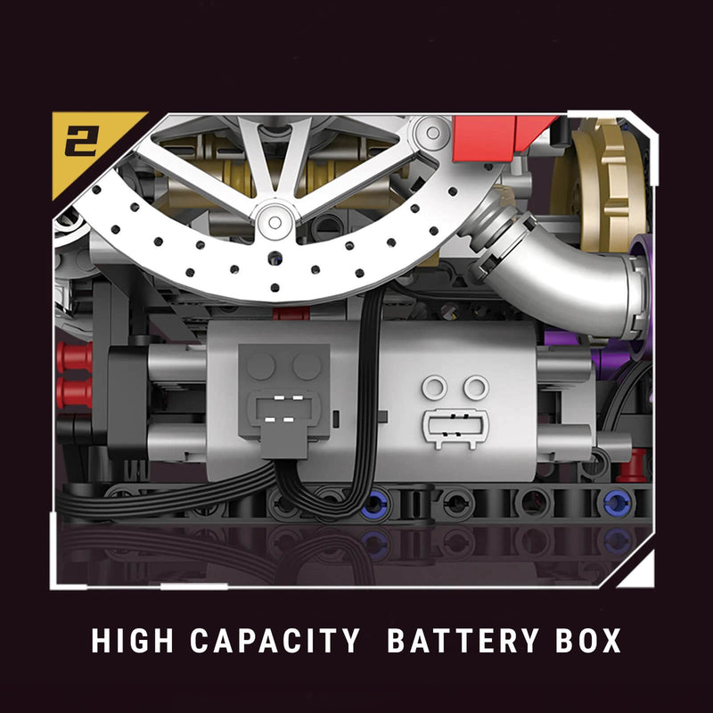 V8 Rear Supercar Powertrain 1393Pcs-4