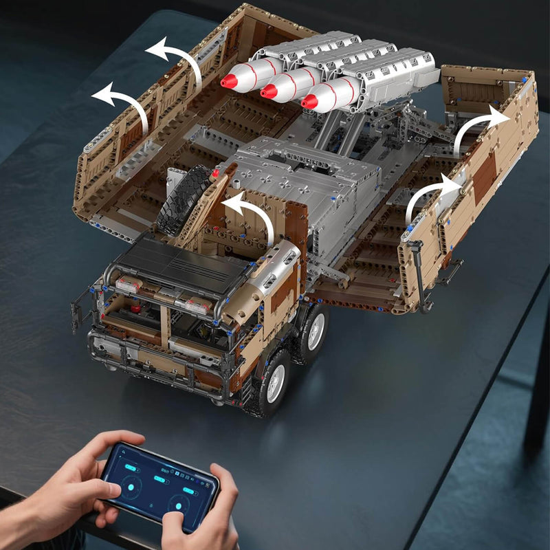 Desert Camo Missile Launcher Truck 3593Pcs-3