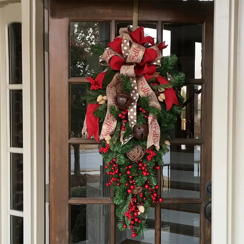 Joyful Door Adornments: Festive Christmas Ornaments-4