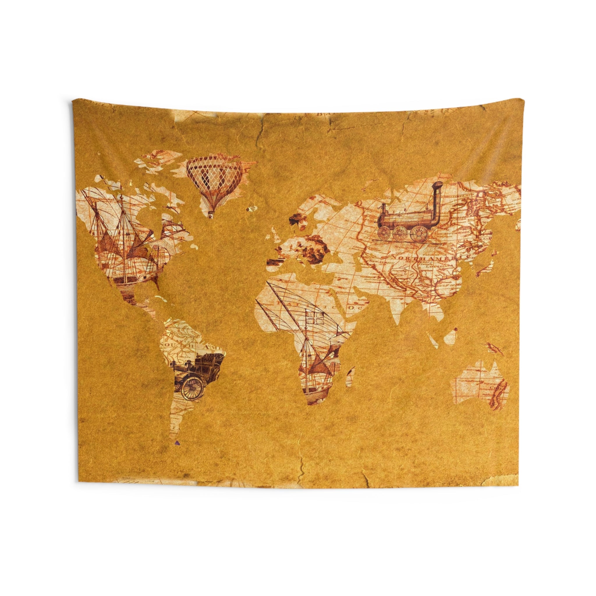 Brown Worldmap Tapestry-3