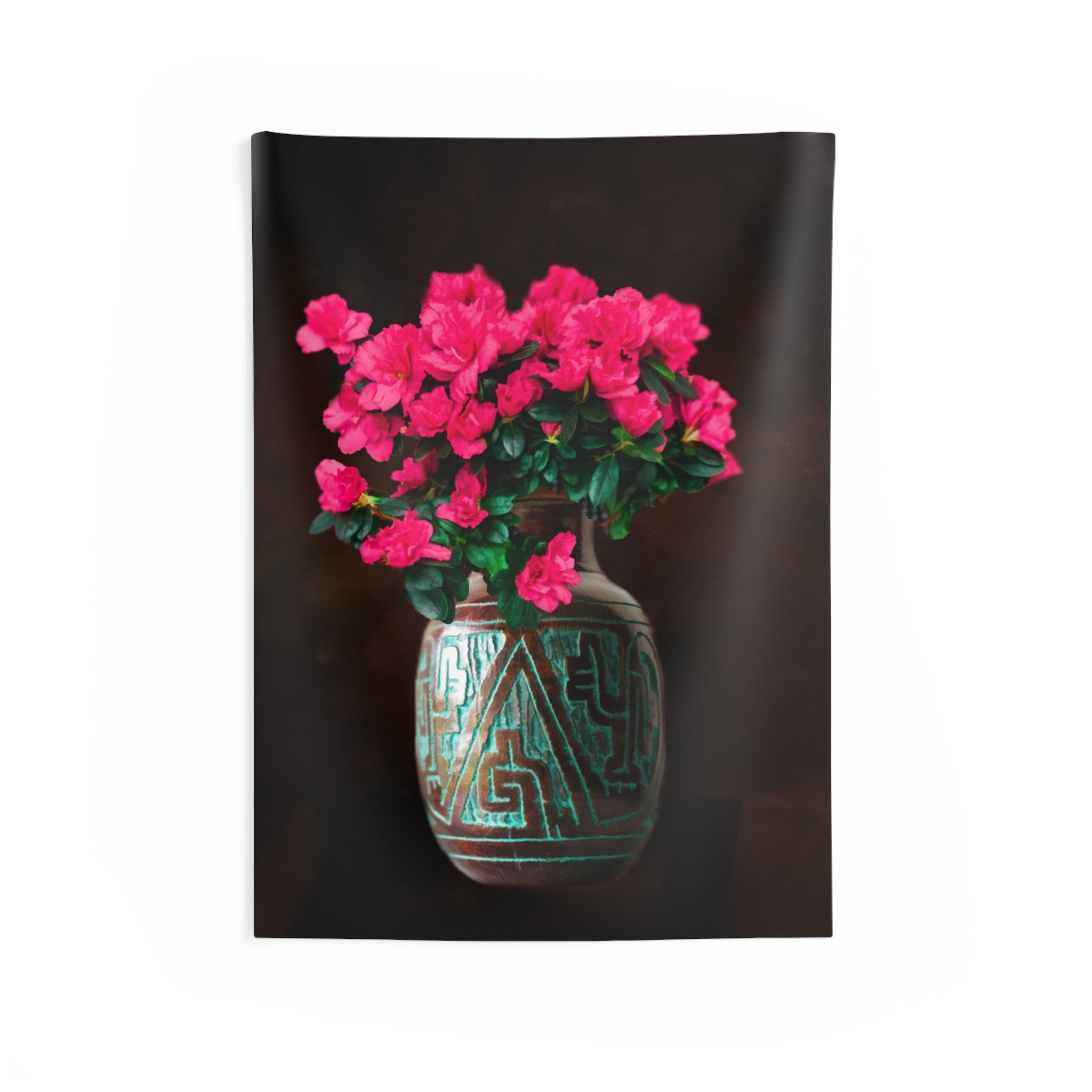 Vintage Vase Flower Tapestry-0