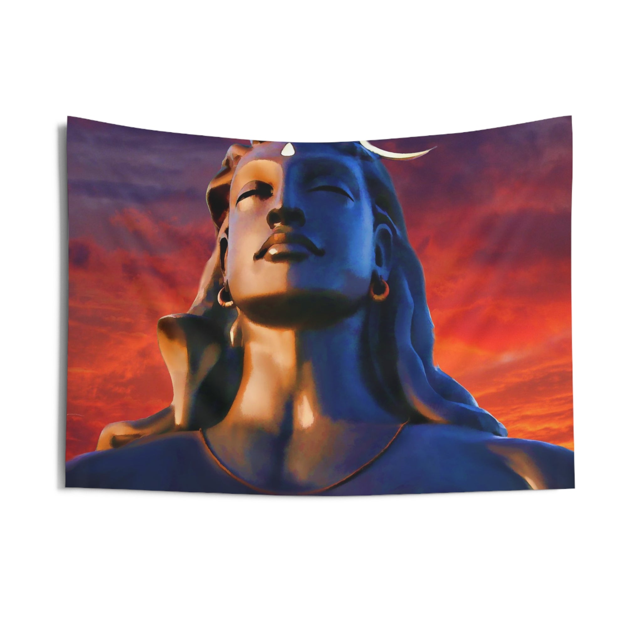 Adiyogi Shiva Red Tapestry-2