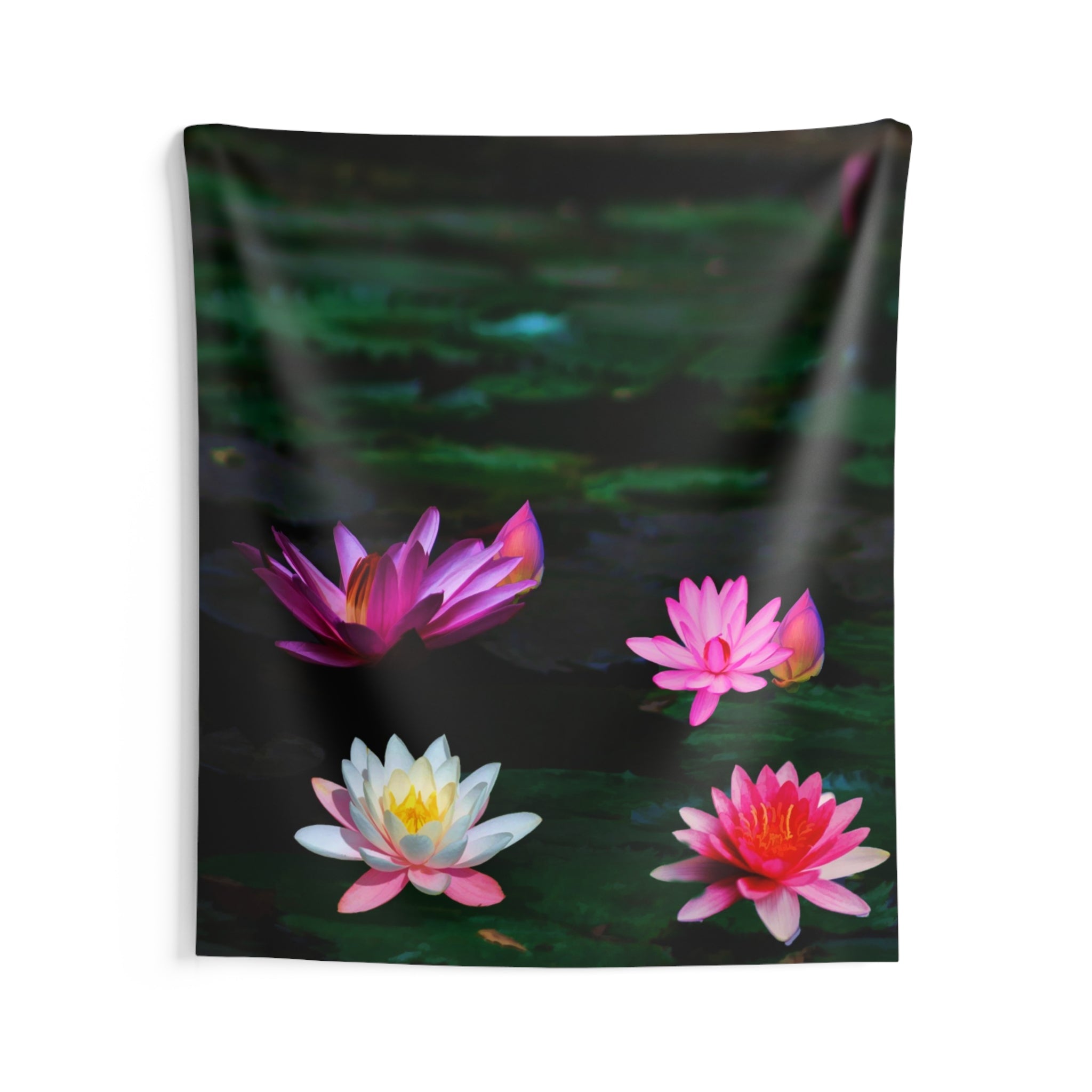 Pink Lily Flower Tapestry-2