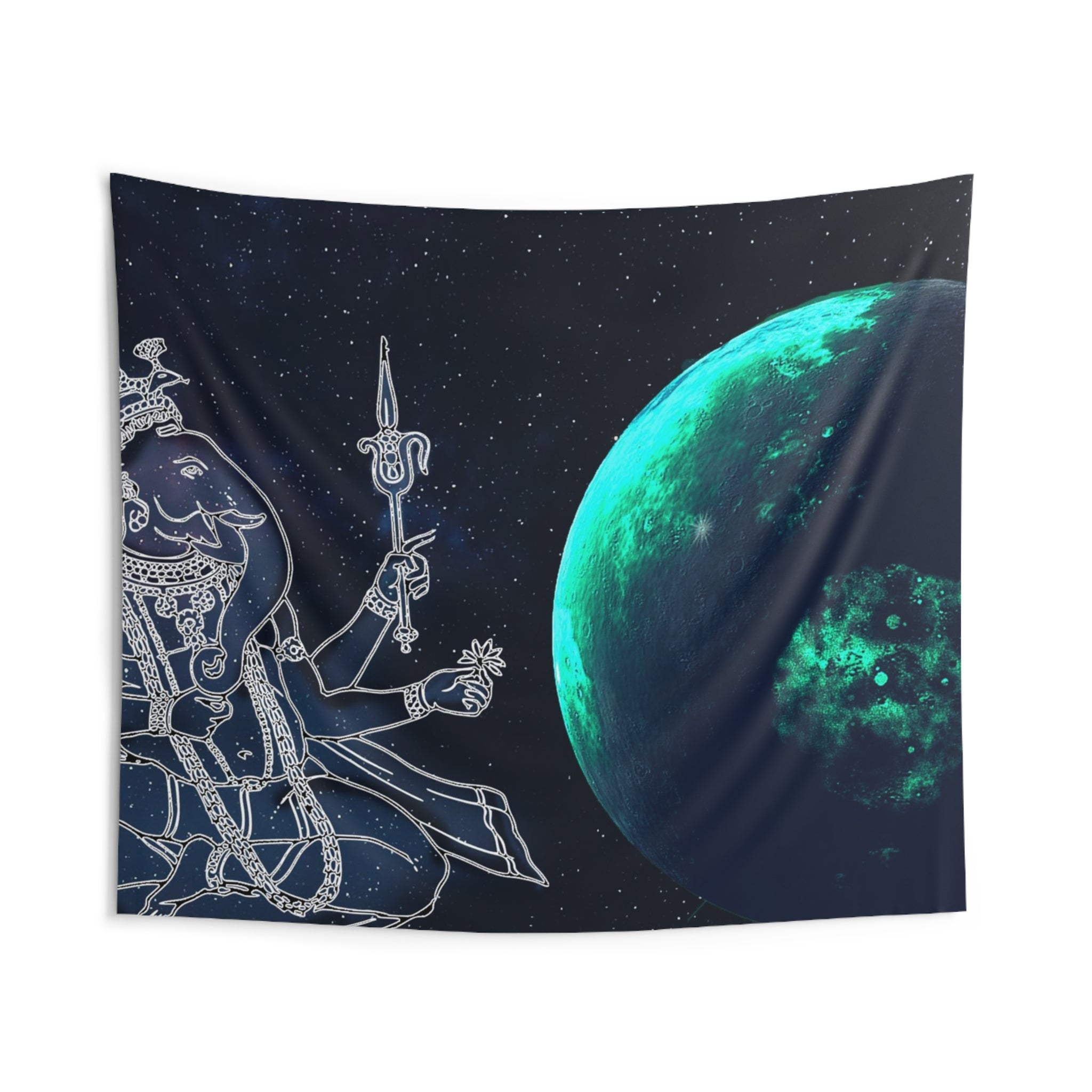 Ganesha Moon Tapestry-1