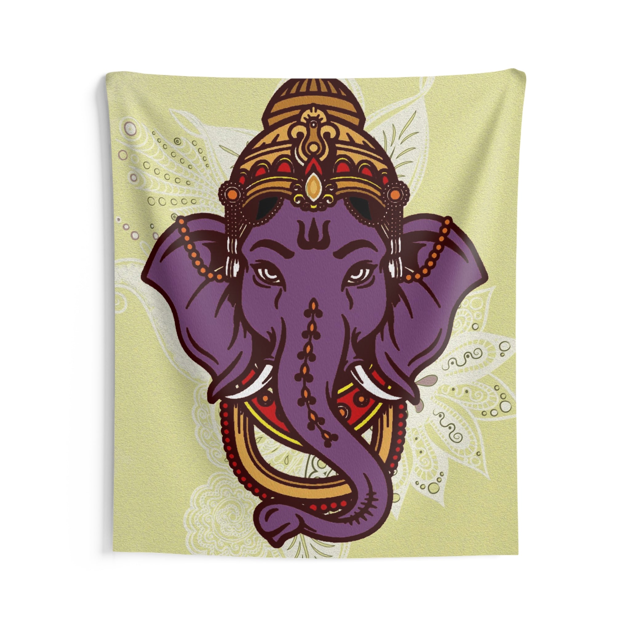 Ganesha Purple Face Tapestry-2