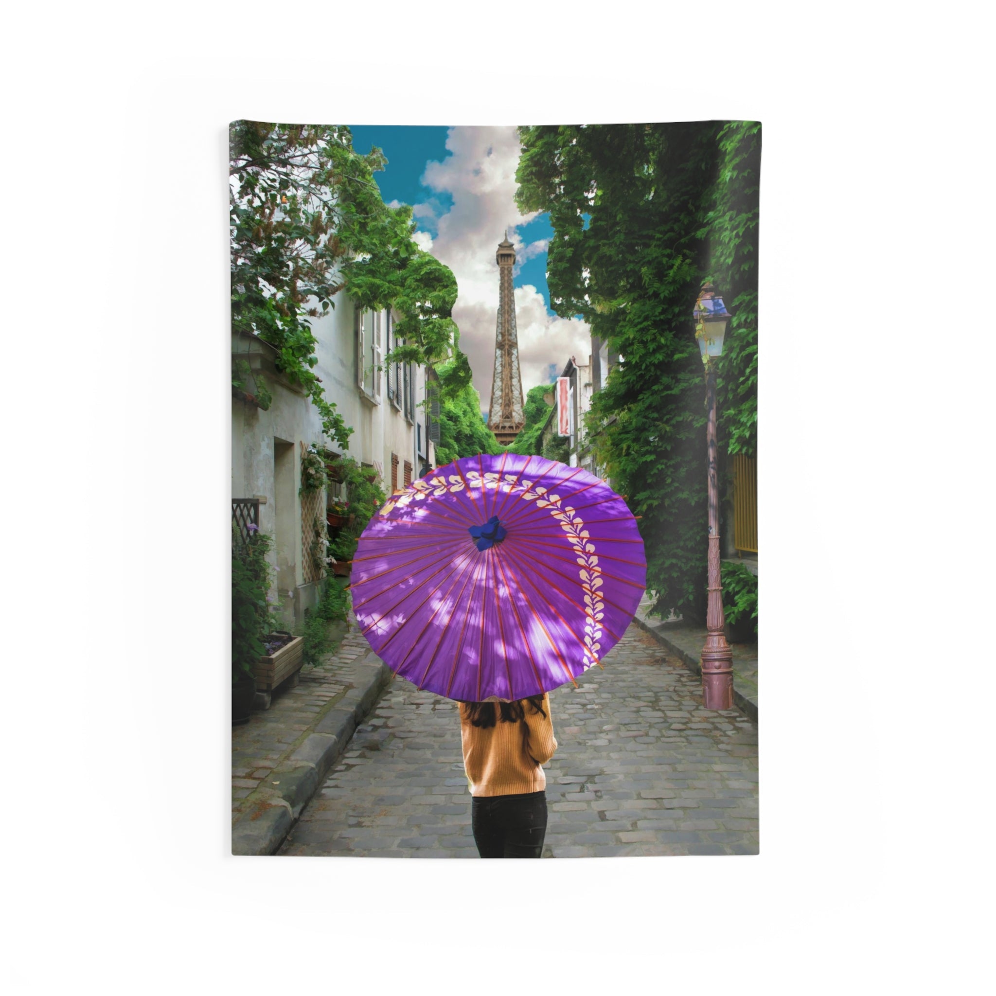 Paris street Eiffel Tower Tapestry-0