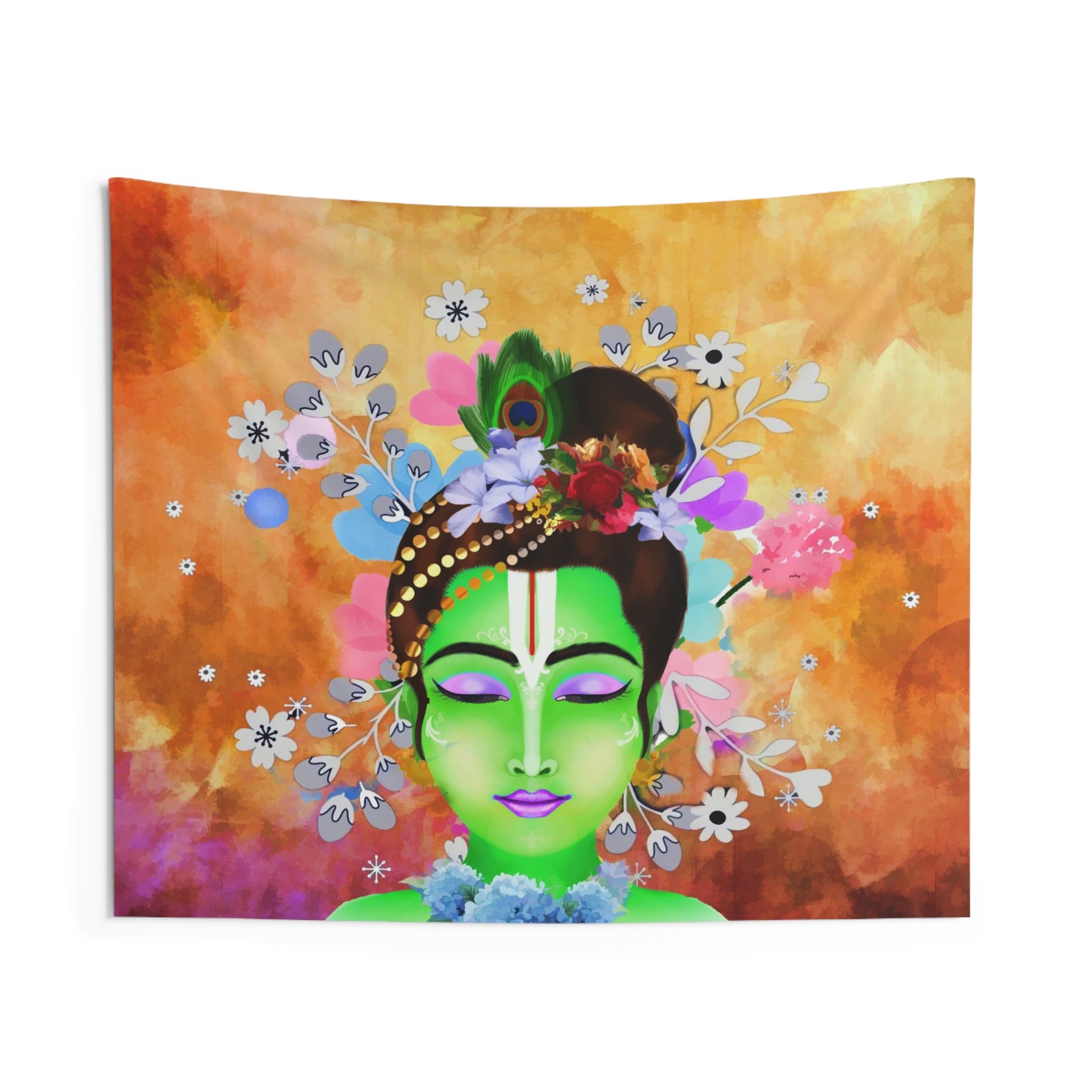 Green Krishna Tapestry-0