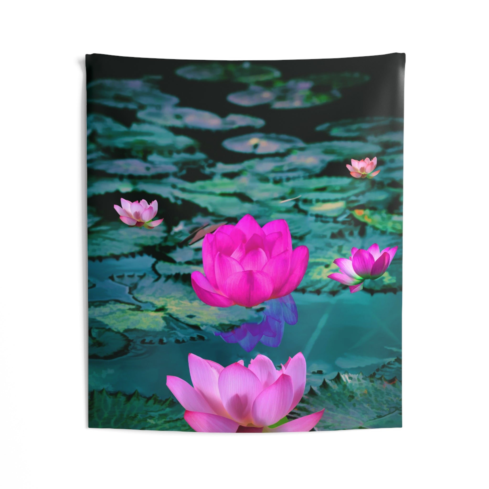 Lily Flower Leaf Tapestry-1