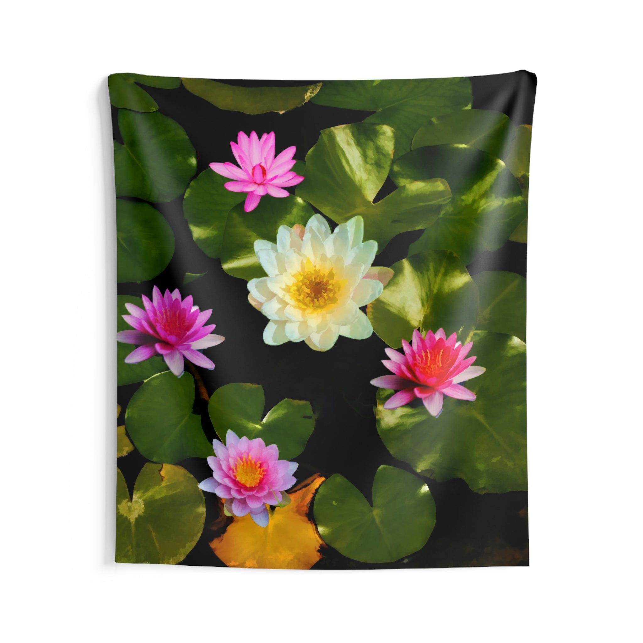 Pink Lily Flower Tapestry-2