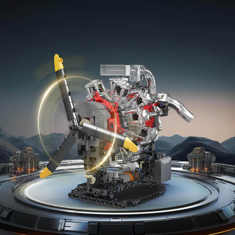 Motorised Radial Aircraft Engine 1146pcs-3