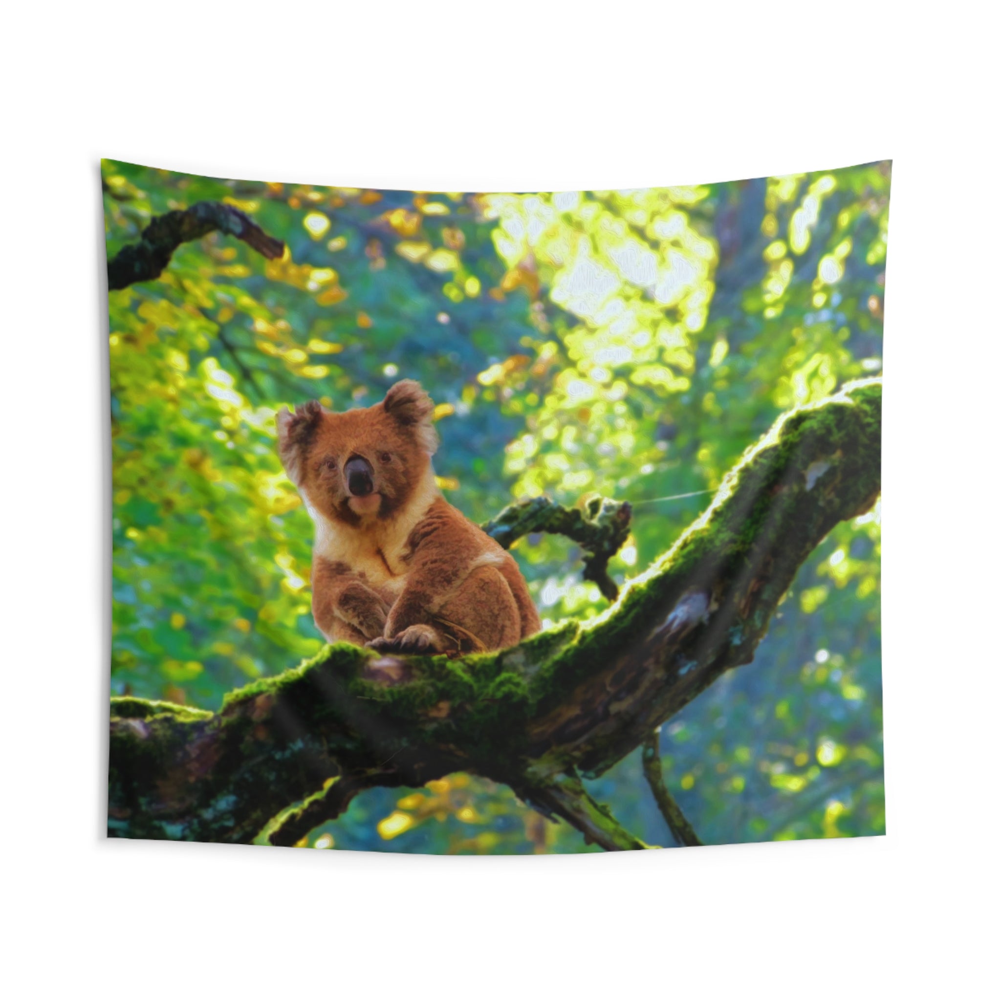 Koala On Tree Tapestry-1
