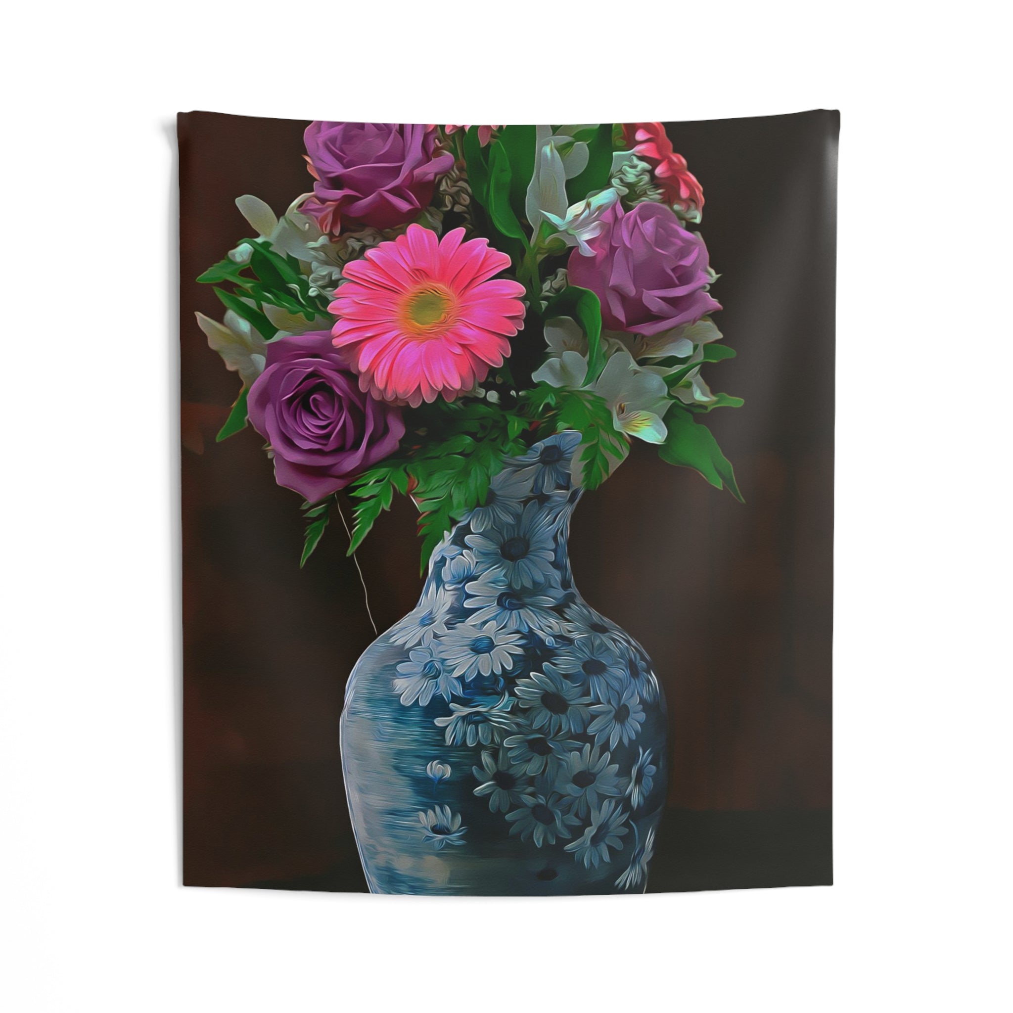 Flower Vase Art Tapestry-1
