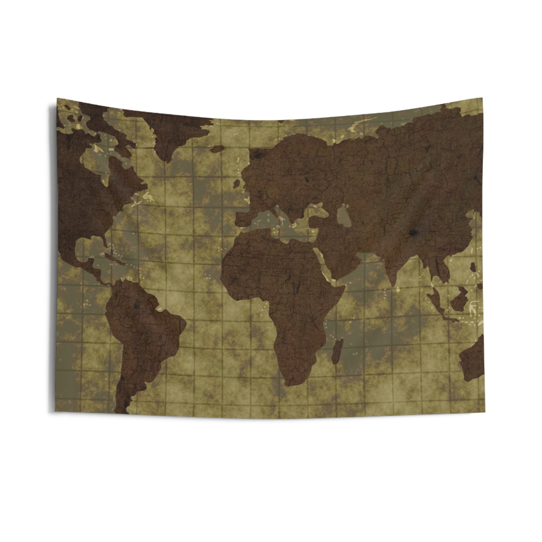 Worldmap Green Tapestry-2