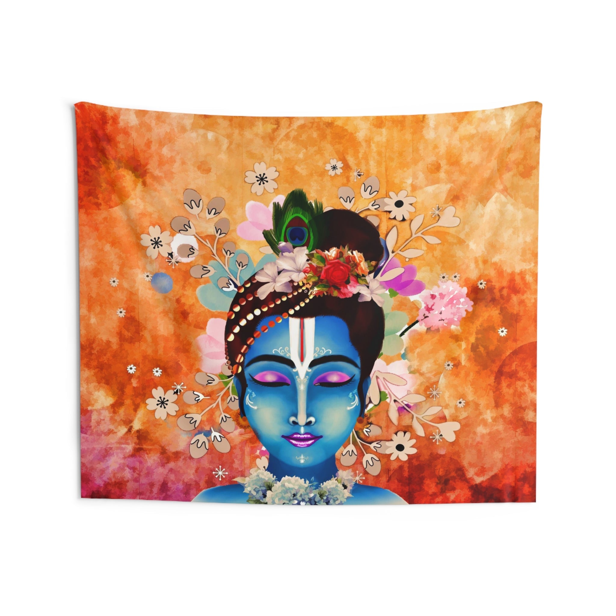 Blue Krishna Tapestry-3