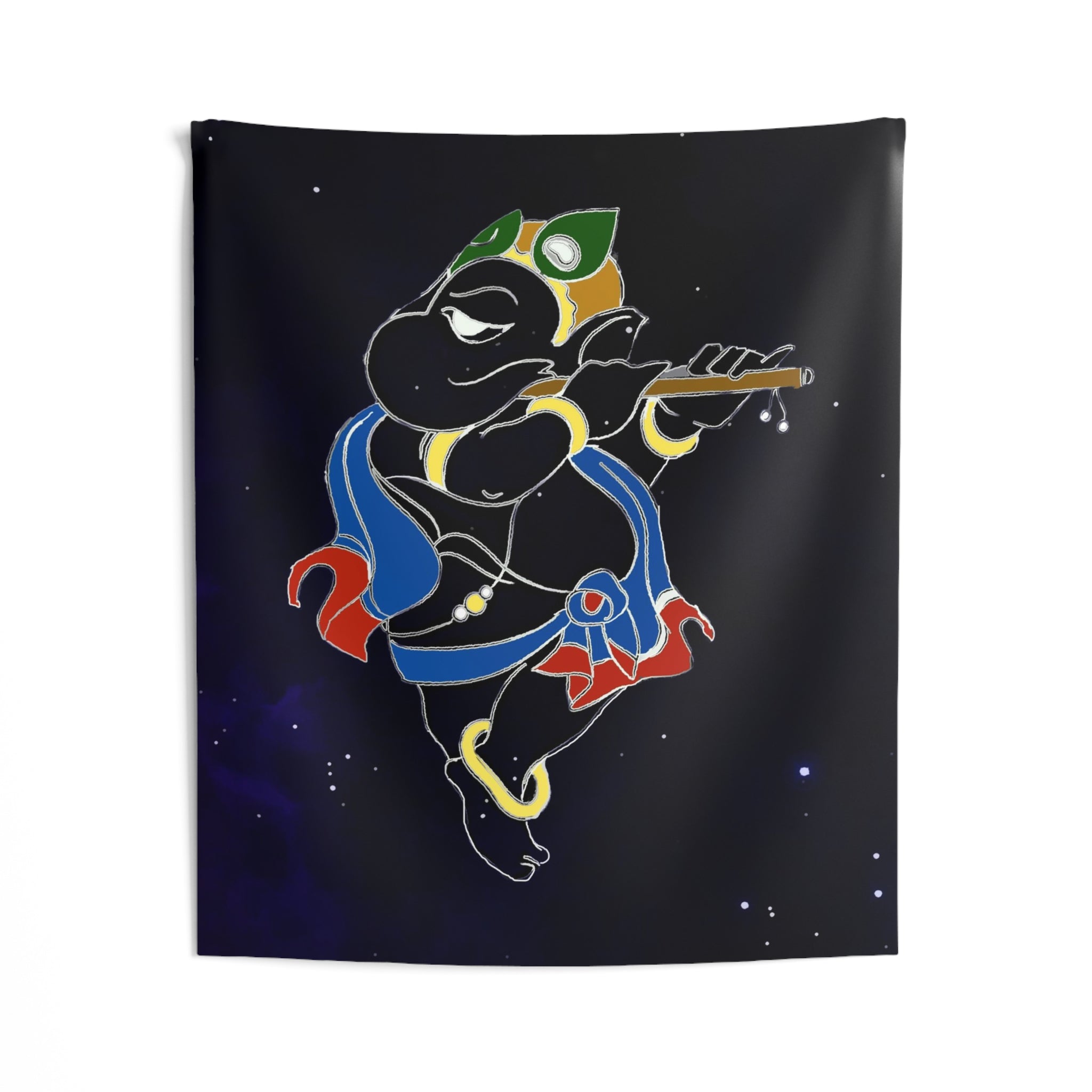 Flute Ganesha Tapestry-1
