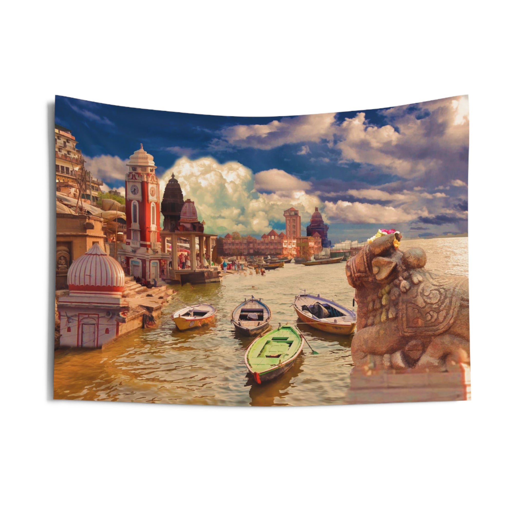 Ganga River Varanasi Tapestry-2