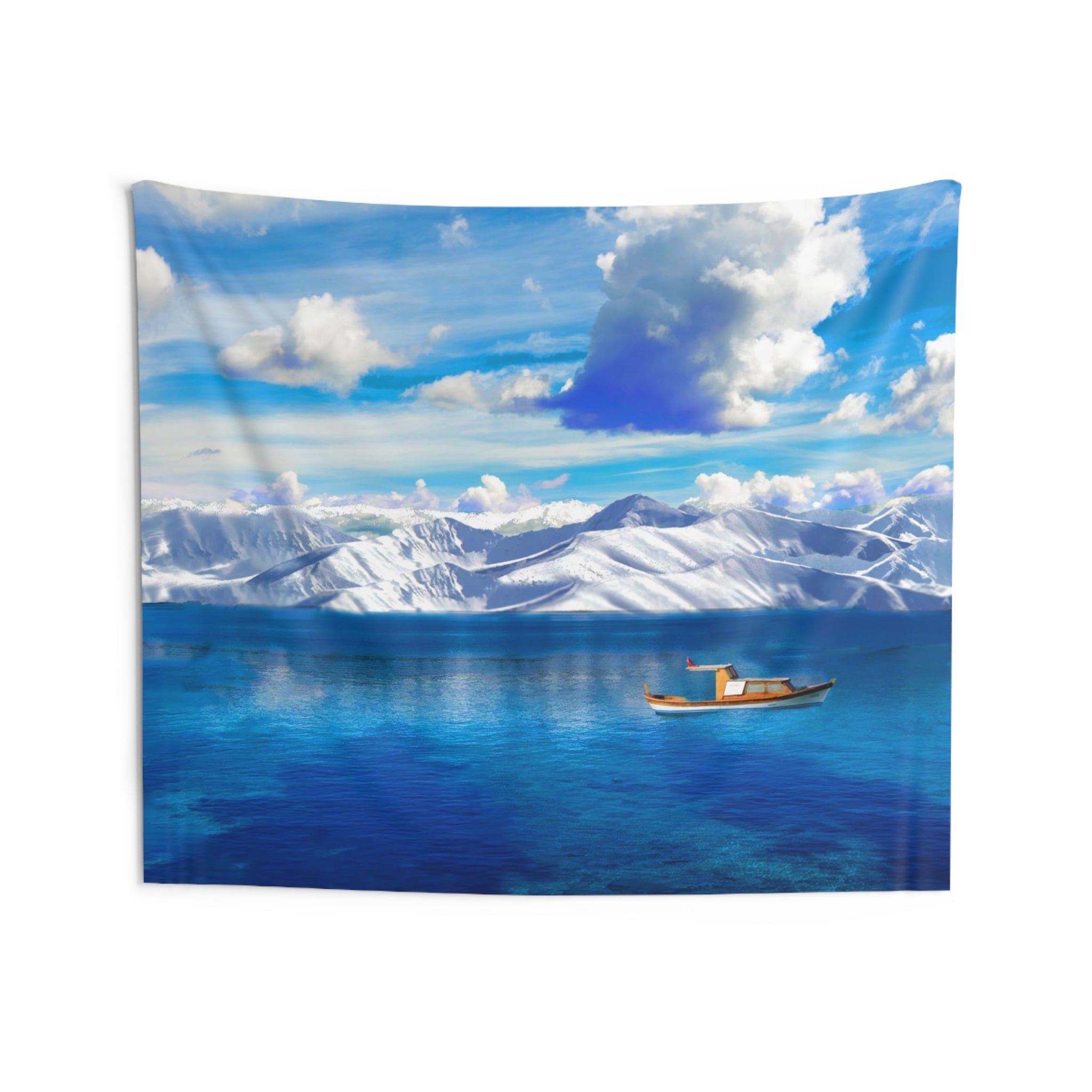 Ladakh Lake Snow Tapestry-3