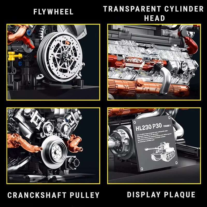 WW2 German V8 Tank Engine 1235Pcs-4