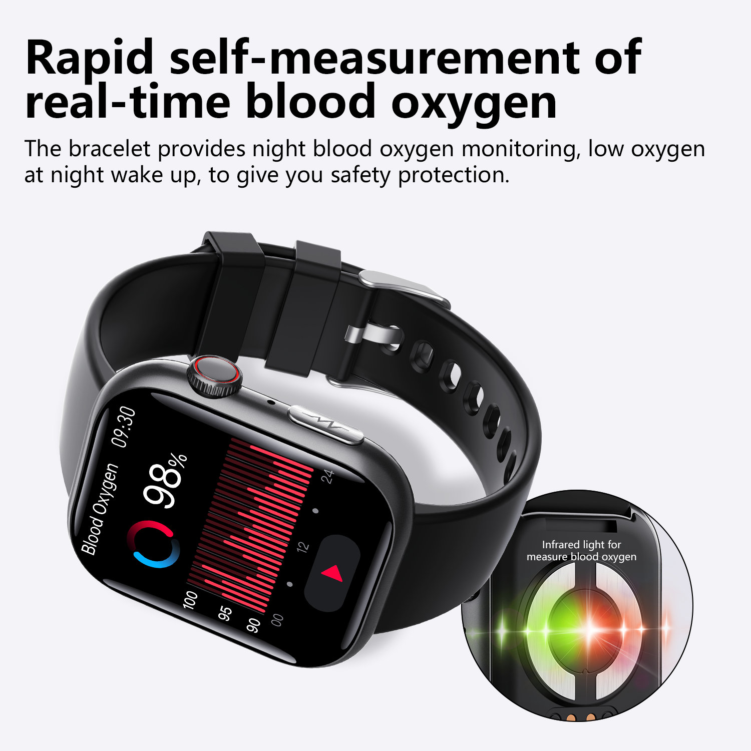 Best ECG Smart Watch of 2025 With Blood Pressure Monitor+Blood Glucose Monitoring-3