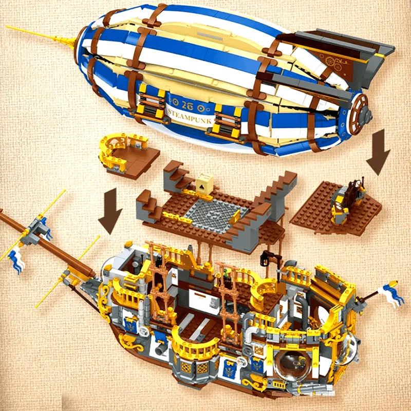 SteamPunk Airship 3271pcs-2