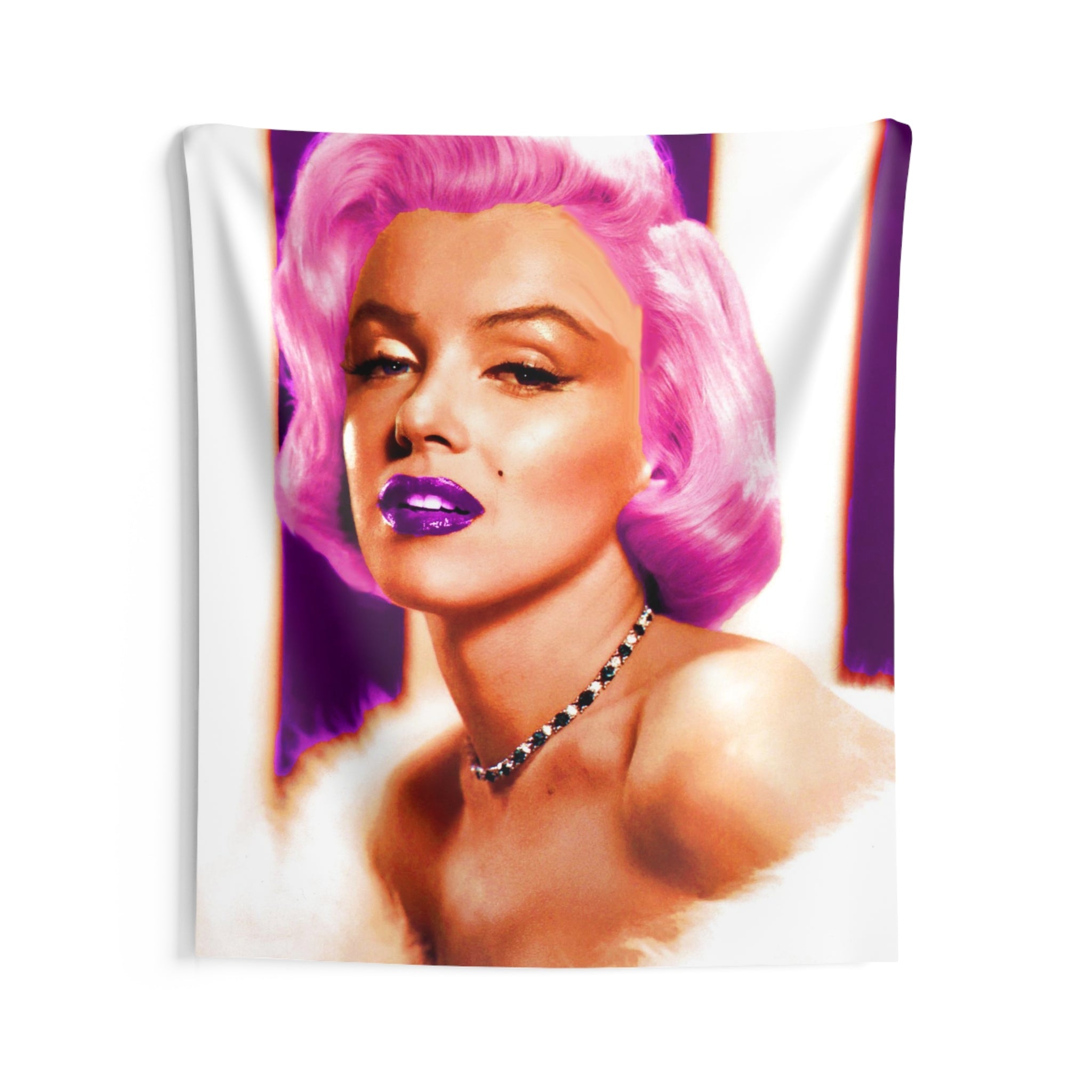 Marilyn Purple Hair Tapestry-2