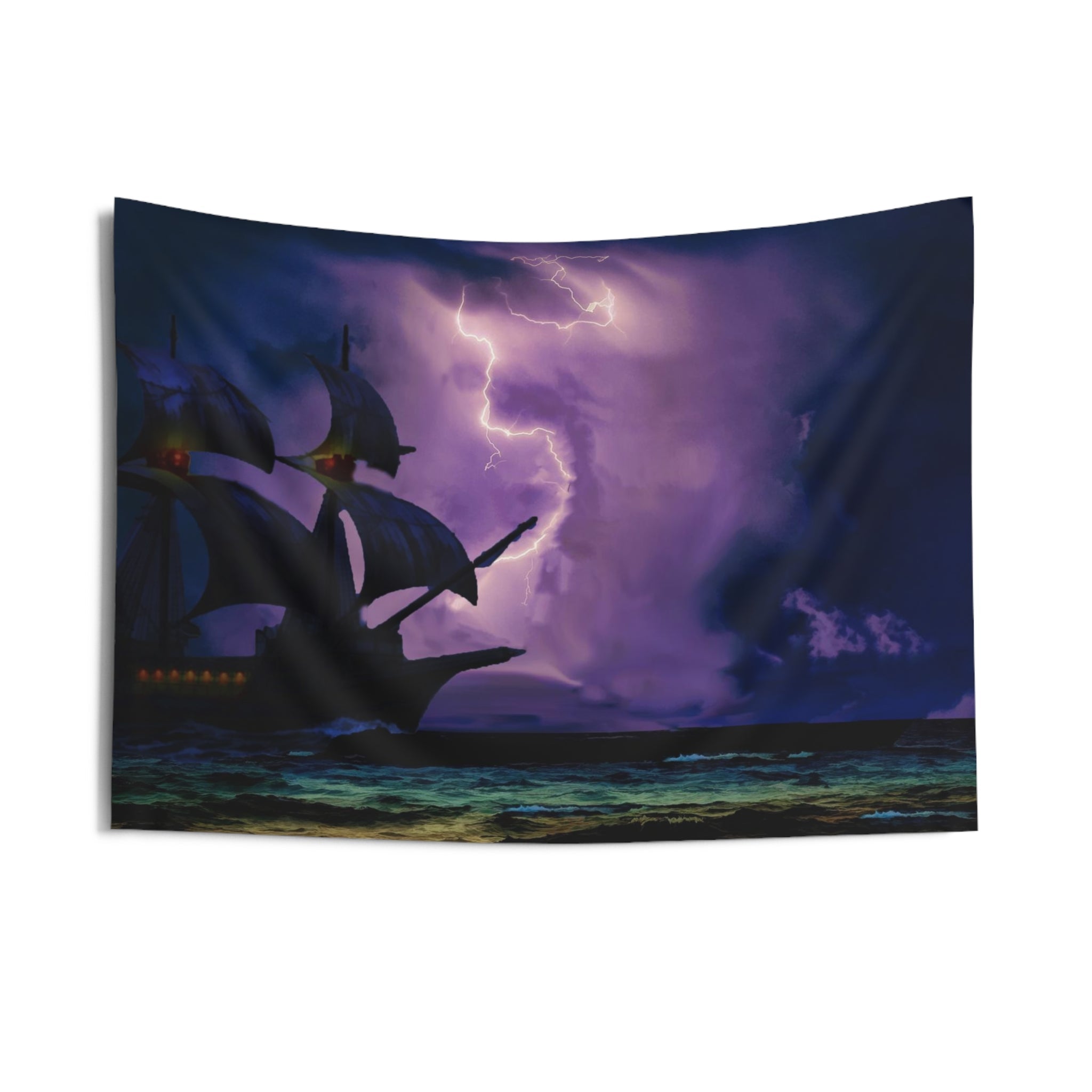 Ship Lightning Tapestry-2