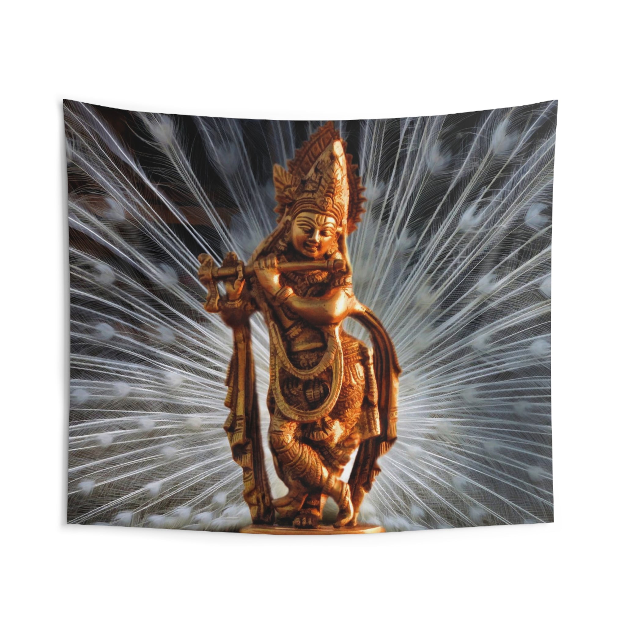 Krishna Peacock feather Tapestry-1