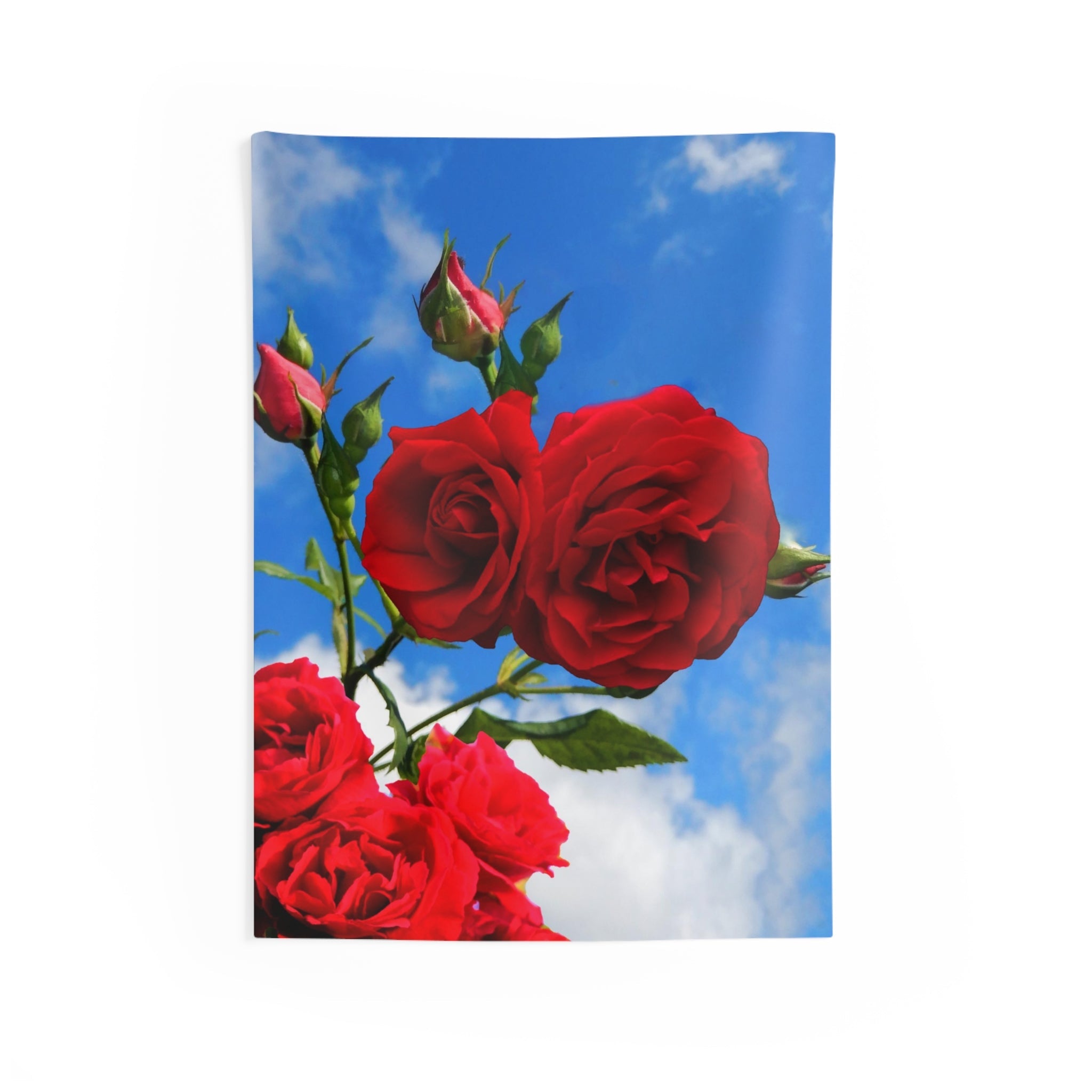 Rose With Bud Tapestry-0