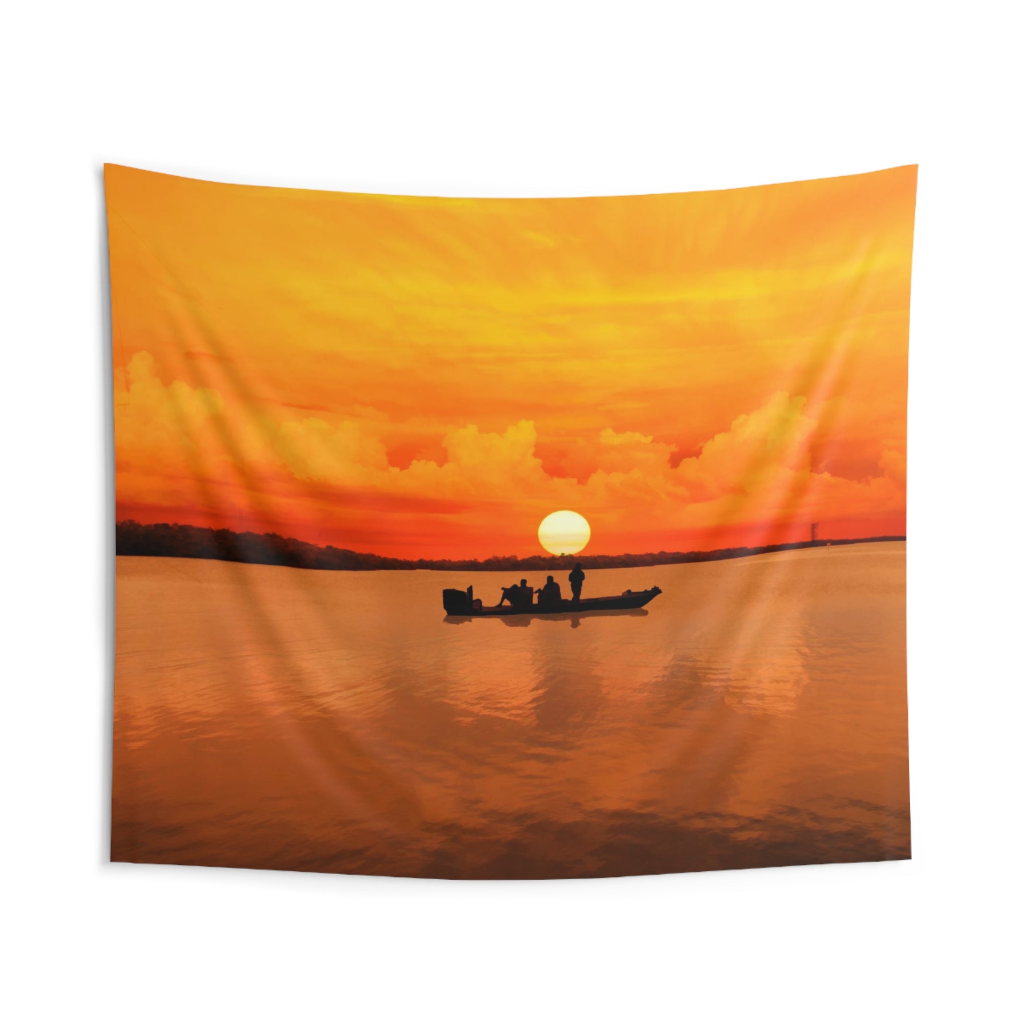 Sunset Boat Tapestry-1