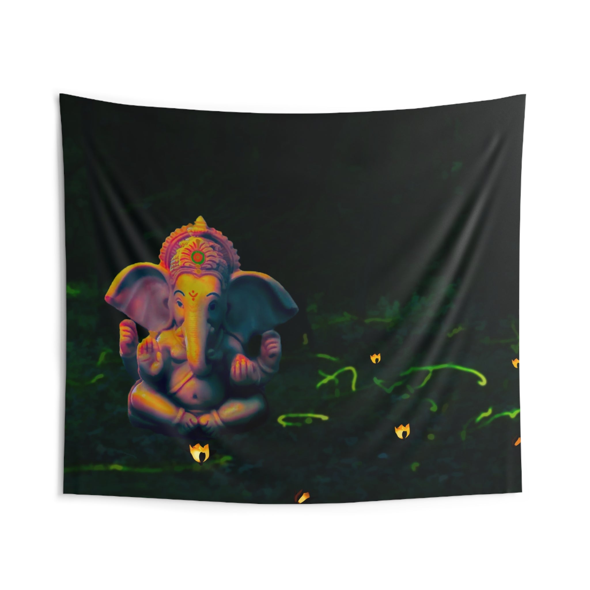 Ganesha Flower Tapestry-1