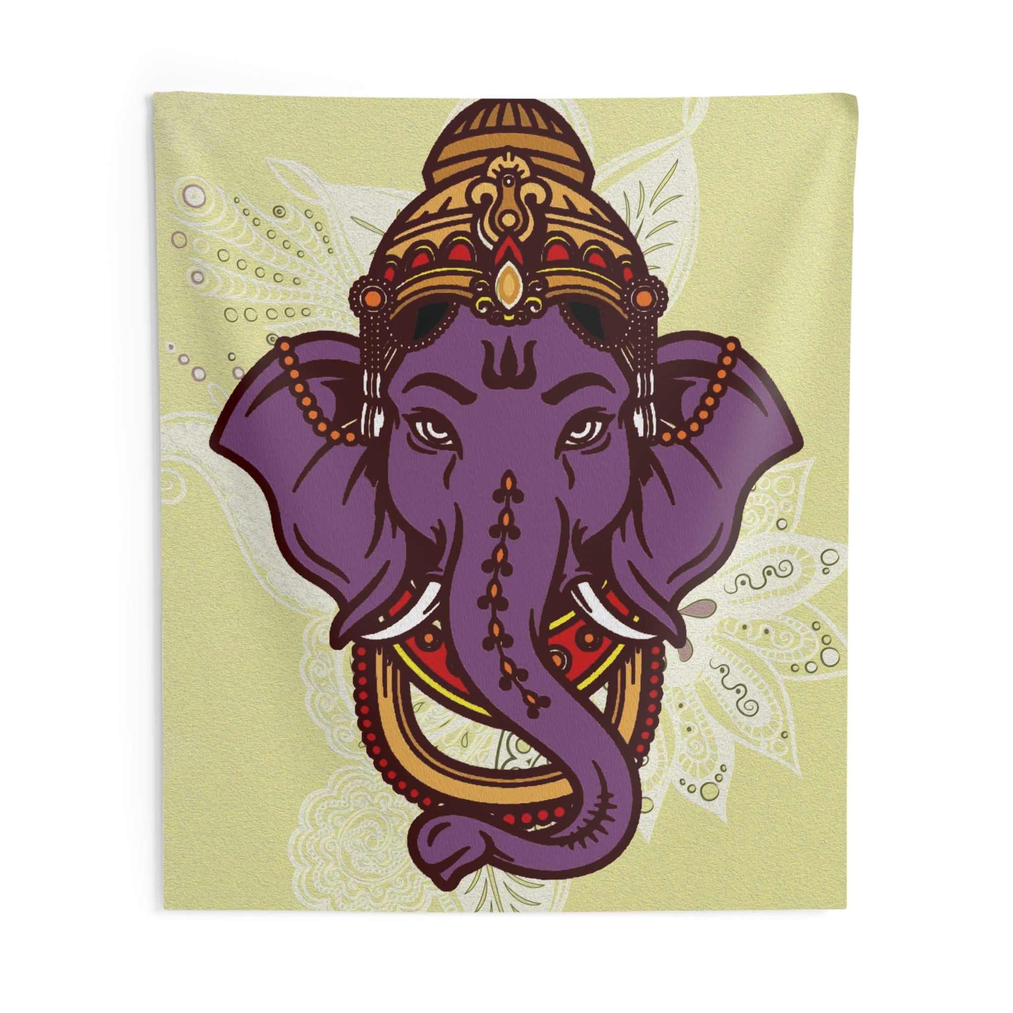 Ganesha Purple Face Tapestry-3